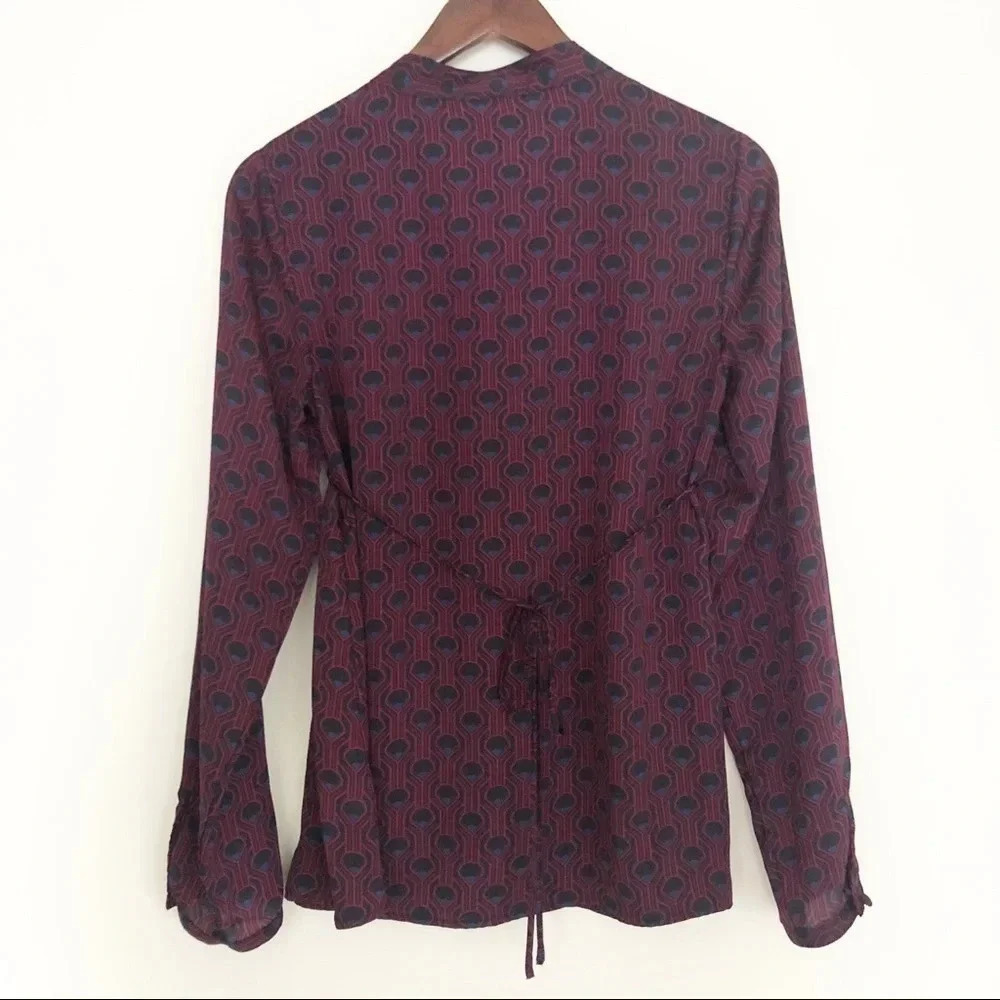 🍁 Liz Lange Maternity | Pleated Ruffle Career Top - Picture 5 of 8